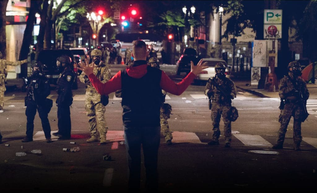 Trump and Biden in a row over violence in streets of Portland