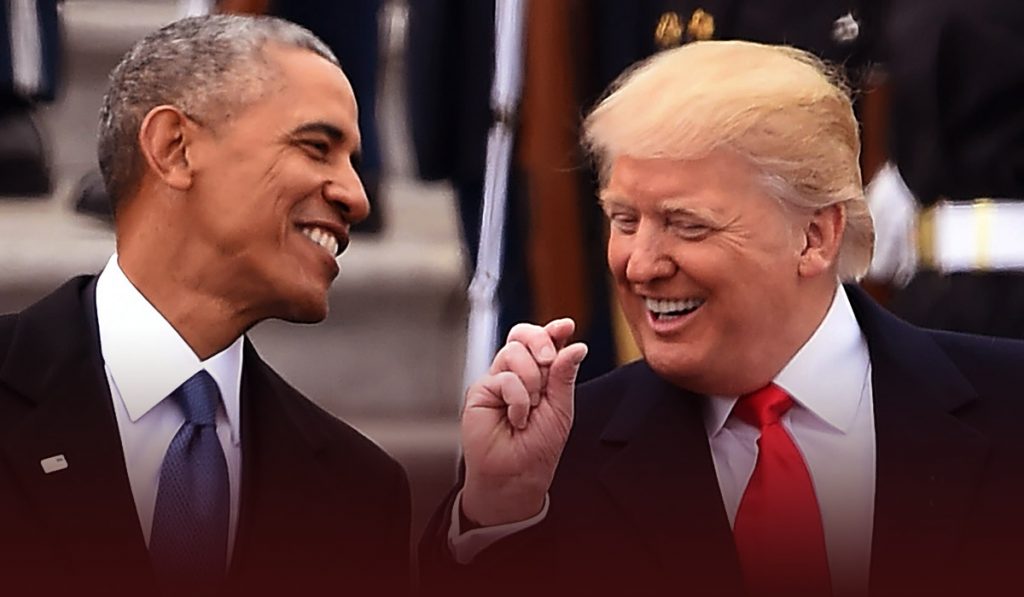 Former and current Presidents Obama and Trump exchange blows