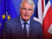 Brexit chief EU negotiator Barnier arrives in UK for in-person talks