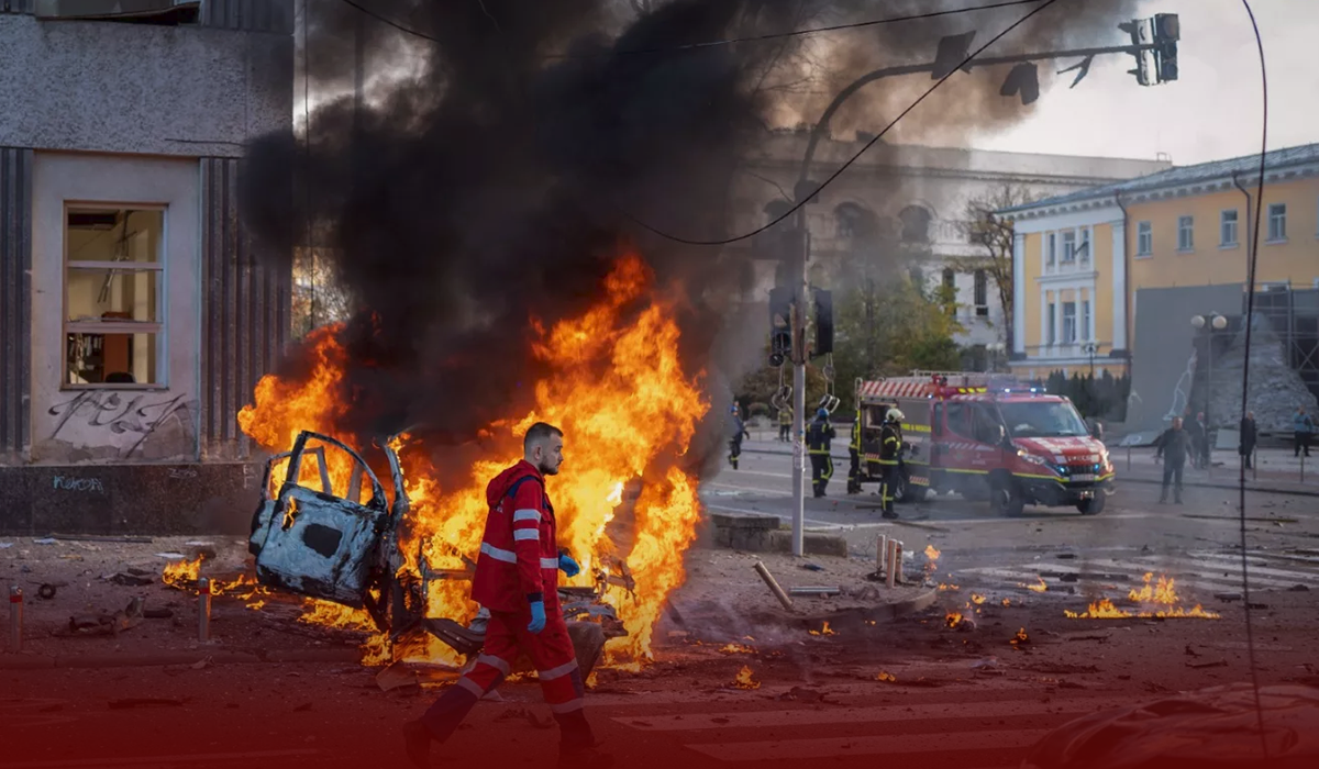 Ukrainian Kharkiv without Power after the Russian Strikes