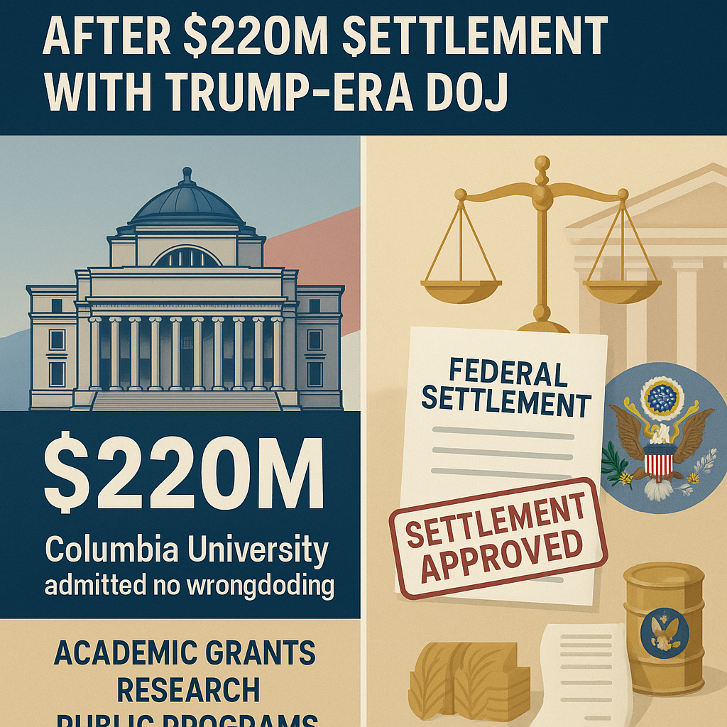 Columbia Restores Federal Funds over $220M Settlement Deal